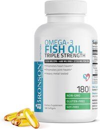 Bronson Omega 3 Fish Oil Triple Strength 180 Softgels