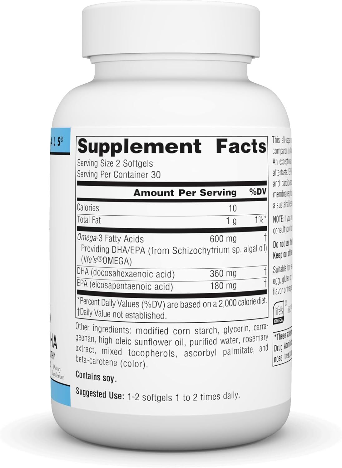 Source Naturals Vegan Omega-3s,  300 mg - 60 Vegan Softfgels
