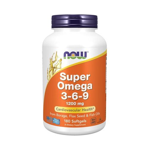 Now Foods Super Omega 3-6-9 Soft-gels, 1200Mg, 180-Count