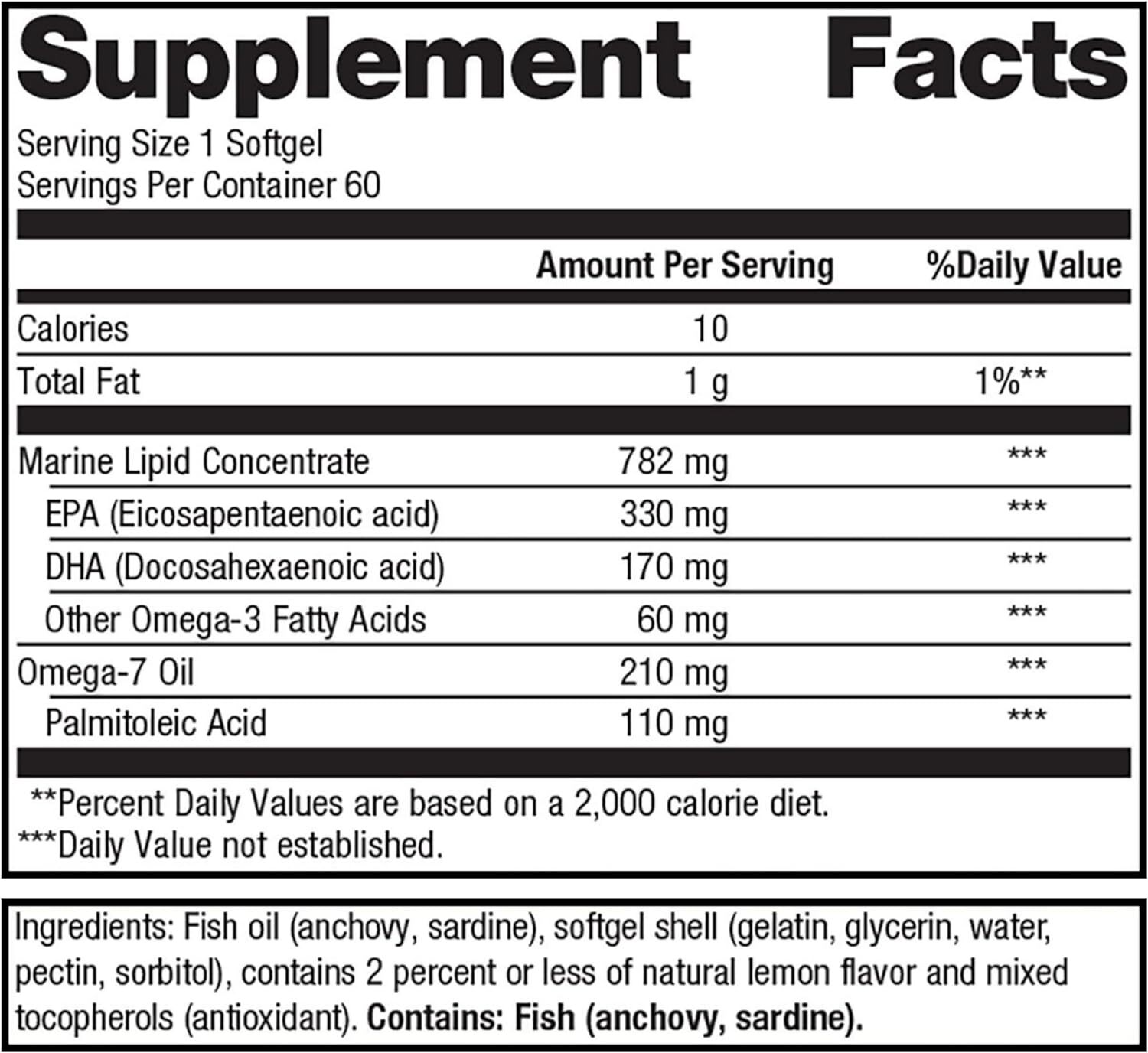 Metagenics OmegaGenics Mega 10-330 mg EPA & 170 mg DHA- 60 Softgels