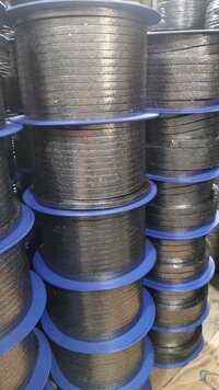 Pure graphite wire mesh reinforced gland packing