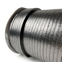 Pure graphite wire mesh reinforced gland packing