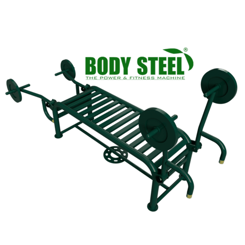 BENCH WITH DUMBBELLS OUTDOOR GYM