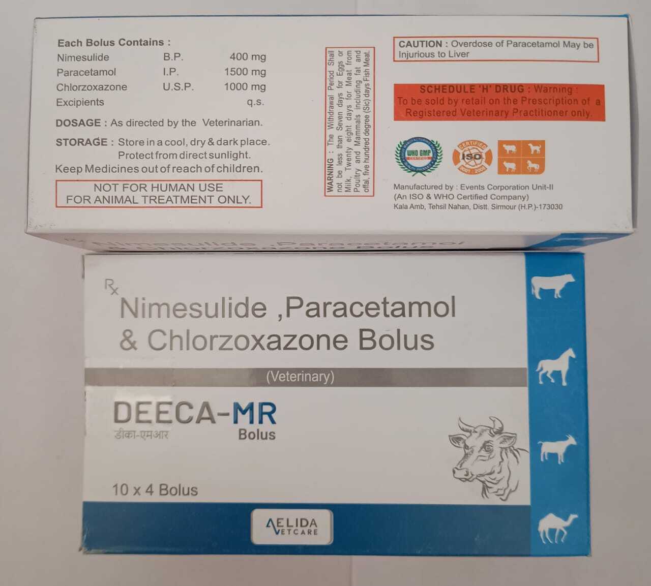 NImesulide  paracetamol  and  chlorzoxazone  bolus