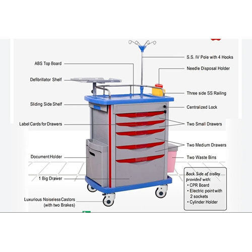 Kaarya Crash Cart Trolly Application: Hospital