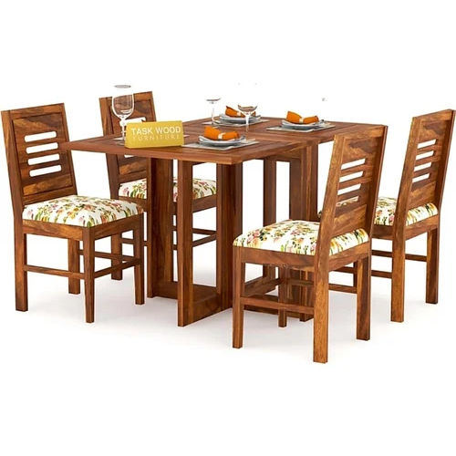 Polished Sheesham Wood Dining Table And Chairs