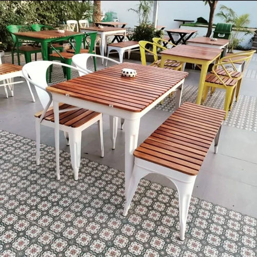 Restaurant Metal Wooden Table Chair Set Design: Standard