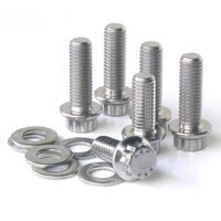 Stainless Steel Fasteners - Grade 304/316, Hexagonal Bolt Washers, Smooth Polished Finish, High Corrosion Resistance, Recyclable, Various Sizes