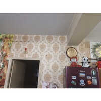 Royal Pattern Glossy Non-woven Wallpaper - Non-woven Material, 32 X 21 Inches, Gray Color, 260 Millimeter Thickness | Waterproof, Easy To Clean