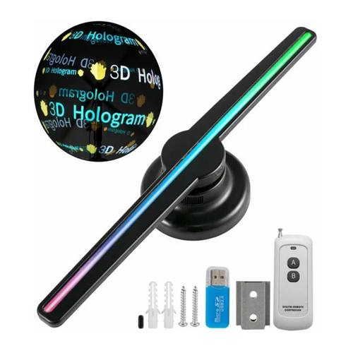 42cm 3D Holographic Fan - Metal Build, High Pixel Density | Custom Shape Design for Stunning Visual Displays