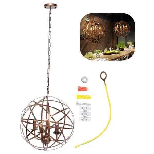 Ring Iron Chandeliers - Color: Gold