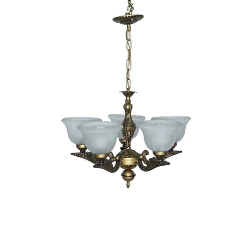 Brass Crystal Chandelier - Color: Gold