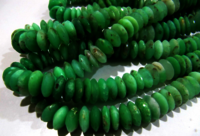 Natural Chrysoprase Faceted German Cut Rondelle Shape 11mm Beads Strand 8''long