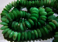 Natural Chrysoprase Faceted German Cut Rondelle Shape 11mm Beads Strand 8''long