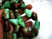 Natural Chrysoprase Nugget Shape Plain 15mm To 25mm Beads Sold 4 Loose Beads