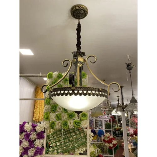 Glass Hanging Chandelier - Color: Gold