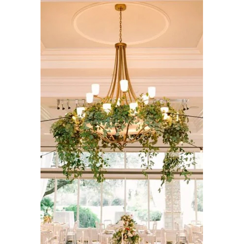 Wrought Iron Chandelier - Color: Gold