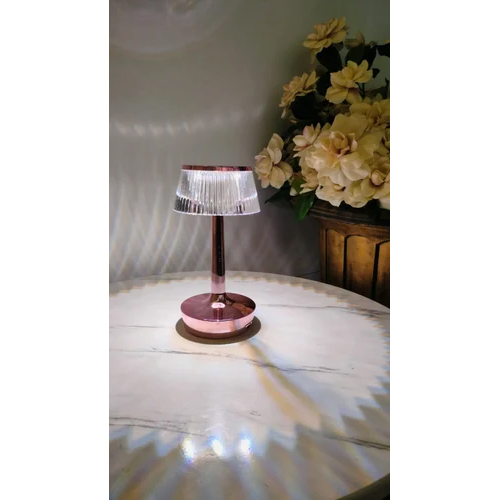 Rose Gold Led Acrylic Wireless Table Lamp - Color: Golden Pink