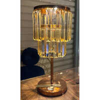 Chargeable Crystal Table Lamp Wedding Decor Table - Color: Warm White