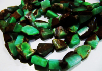 Natural Chrysoprase Nugget Shape11mm To 15mm Beads Strand 8 Inches Long