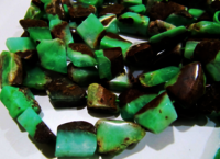 Natural Chrysoprase Nugget Shape11mm To 15mm Beads Strand 8 Inches Long