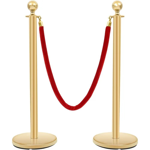 Stainless Steel Velvet Rope Queue Manager - Usage: Hotel