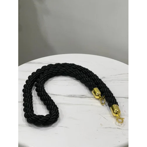 Black Twisted Rope - Durable Material | 1 Year Warranty, Ideal For Office Use, Sleek Black Design For Versatile Applications