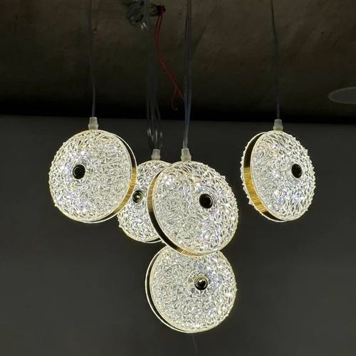 UFO Hanging Light Set - Plastic Material, White Color | Decorative Lighting for Modern Spaces