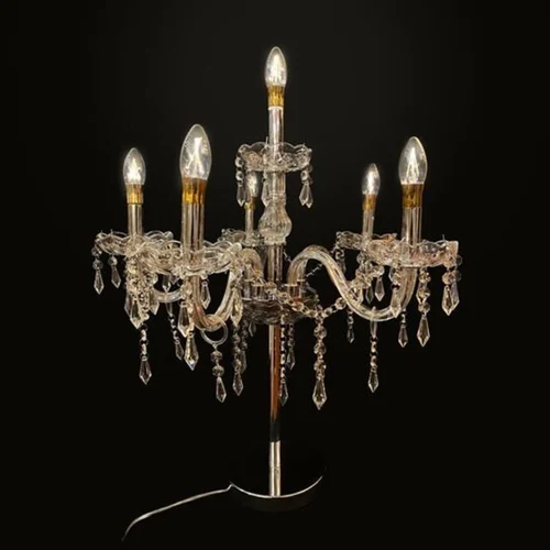 Plus1 Table Chandelier - Brass Construction, 1683-5 Series | Elegant Gold Finish, Energy-Efficient LED Lighting, Versatile 110-220V Usage