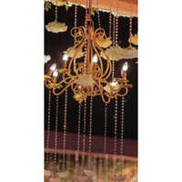 Iron Chandelier Lighting - Color: Gold