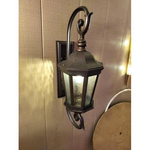 Black Outdoor Roman Style Big Wall Lamp