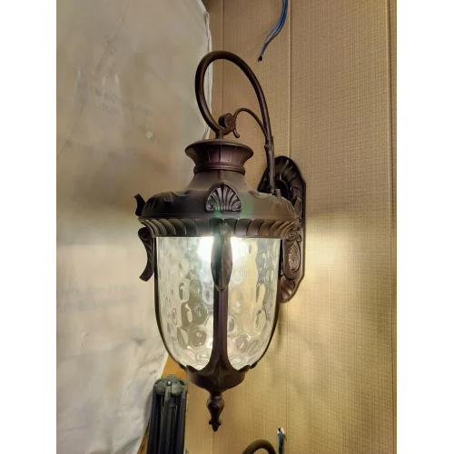 Big Outdoor Roman Style Garden Wall Lamp - Aluminium, LED Lights, Black Finish | Elegant Decorative Lighting for Garden Spaces