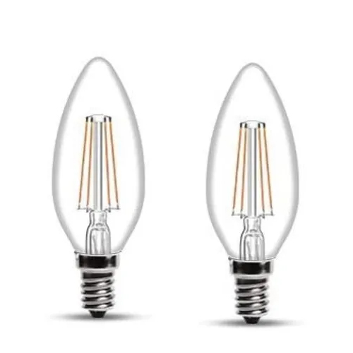 Led Candle Bulb - Aluminium Material, 4W Rated Power | Black LED Lighting for Home and Office