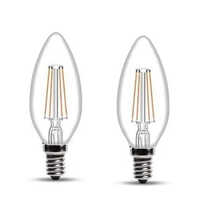 Led Candle Bulb - Aluminium Material, 4w Rated Power | Black Led Lighting For Home And Office