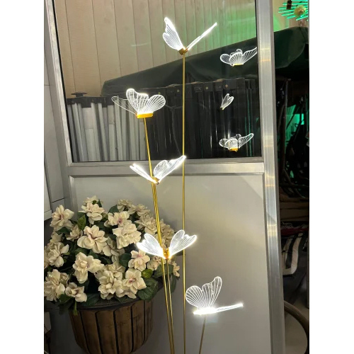 6 Ft Led Butterfly Stand Height Wedding Decor - Color: Gold