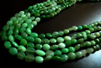 Natural Chrysoprase Oval Shape Faceted 7X9mm Beads Strand 13 inches long