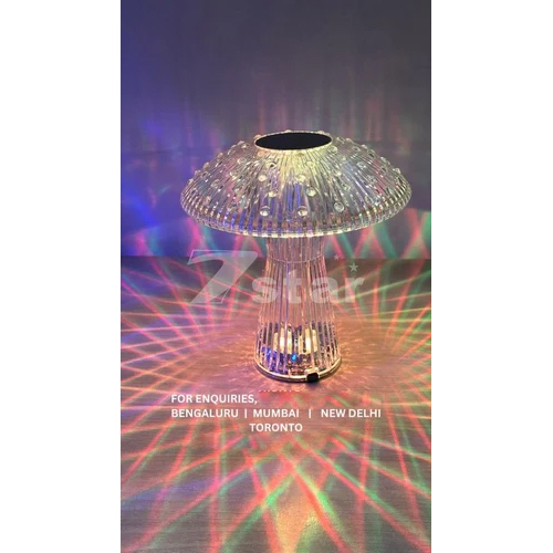 Rgb Acrylic Mushroom Lamp - Color: Gold