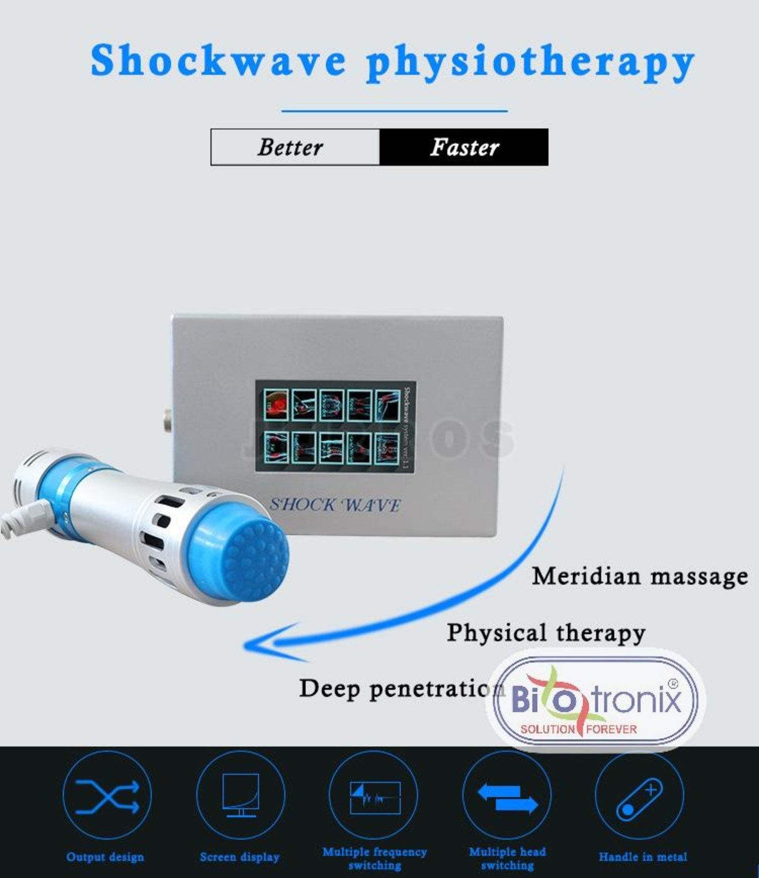 Pain relief Physiotherapy Rehabilitation Radial Shock Wave Device ED Treatment