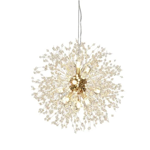 7 Star Decor Modern Gold Plated Crystal Chandelier Ball - Lighting: Led