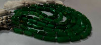 Natural Chrysoprase Tubelight Pipe Shape 22 to 26mm Strand 8 inches Long