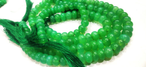 Natural Chrysoprase Rondelle Plain 8mm Beads Strand 8 inches Long