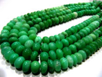 Natural Chrysoprase Plain Rondelle 8-9mm Beads Strand 8 Inches Long