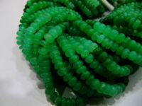 Natural Chrysoprase Shaded Plain Rondelle 6-7mm Beads Strand 8''Long