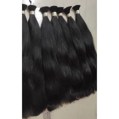 Black  Bulk Hair Extension - Human Hair Type: Indian