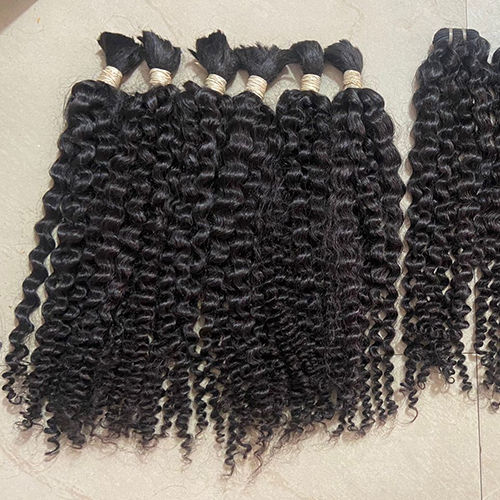 Black Curly Bulk Hair Extension