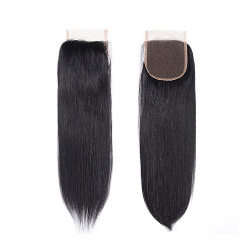 Black Straight Frontal Weft Lace Hair Wig