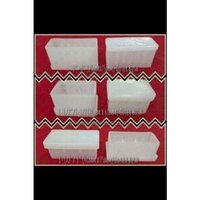 Plastic Rectangular Bush - Color: White