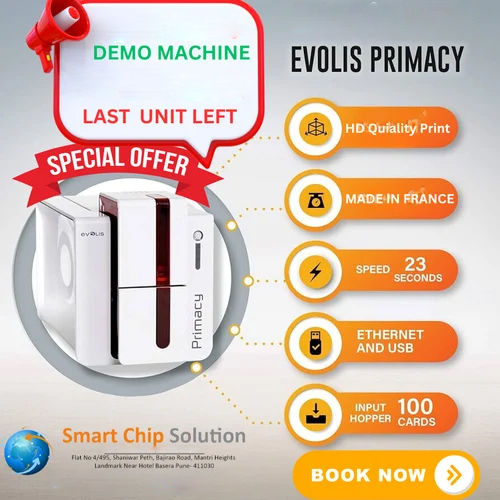 Evolis Primacy Dual Sided Card Printer - Automatic Grade: Automatic