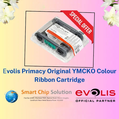 Evolis Primacy Cassette Full Color Panel YMCKO Ribbon- 300 Prints
