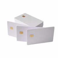 Plastic Chip Card - Pvc Material, Standard Size, White Color, Rectangular Shape, 760 Micron Thickness, Double-sided, Glossy Surface Finish | Usage: Office/college